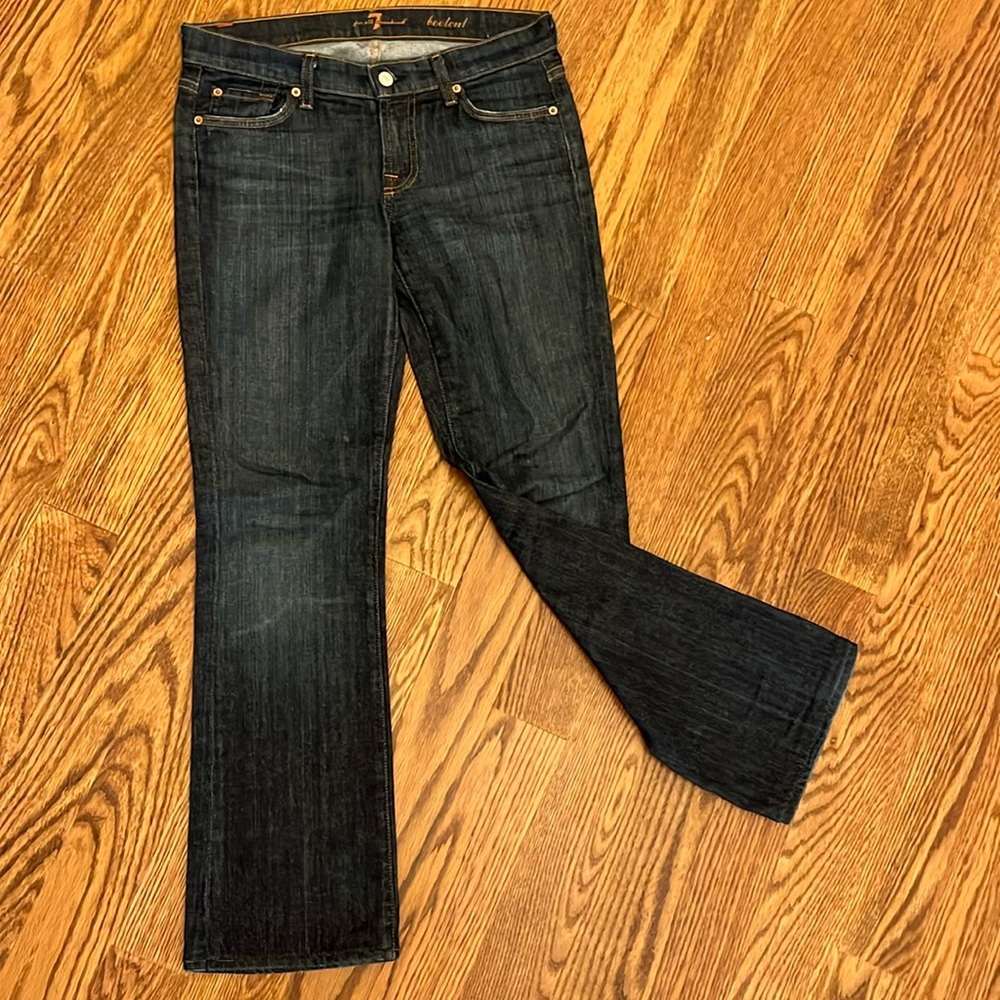 7 For all mankind dark bootcut jeans size 28